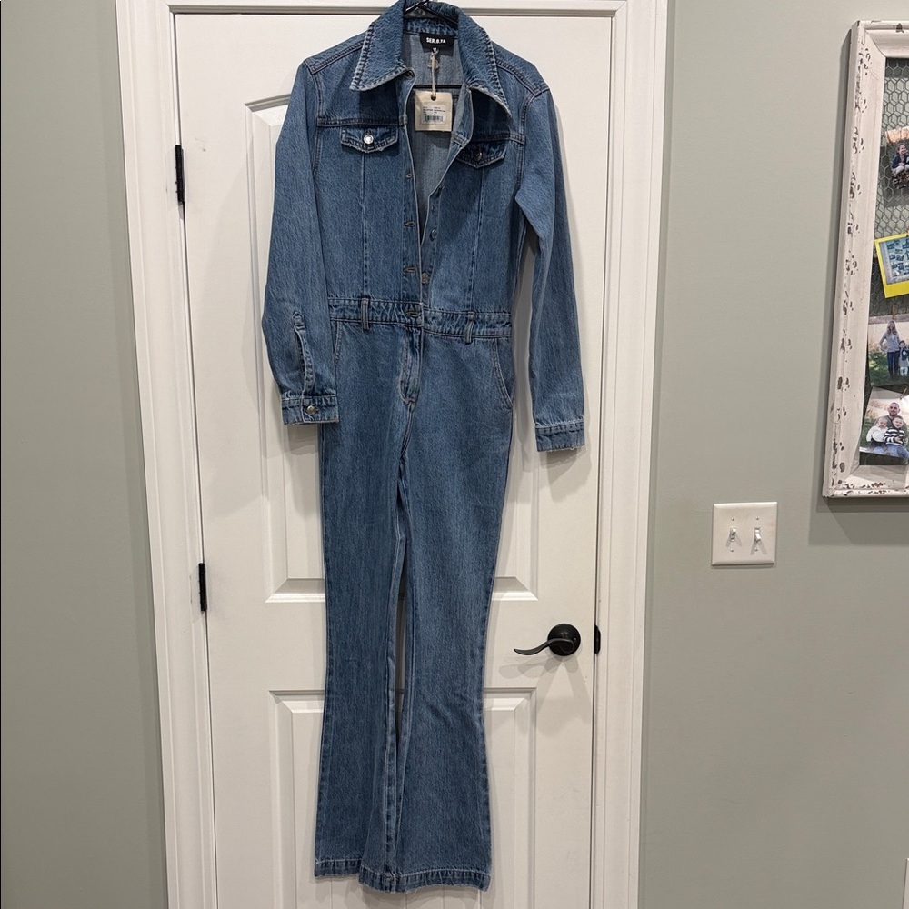 SER.O.YA Blue Denim Jumpsuit